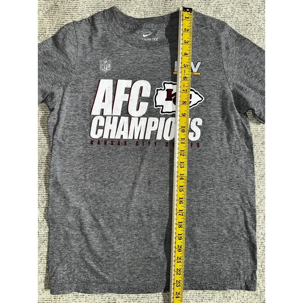 0062 Nike Kansas City Chiefs AFC Champions Super Bowl LIV T-Shirt Men’s Large Gr